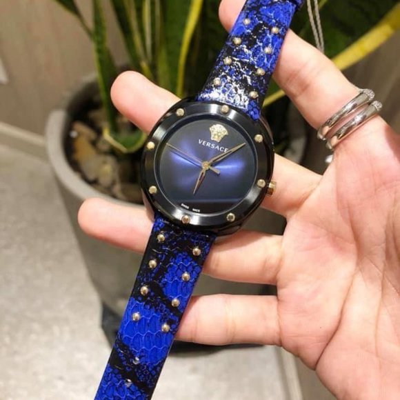 Versace Reptile Skin Blue Ladies 38mm Watch Versace Ladies Watch Palazzo Empire 39mm Blue – Watches  main image 3
